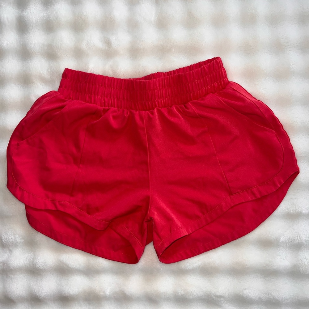 CORAL pink colored dance shorts